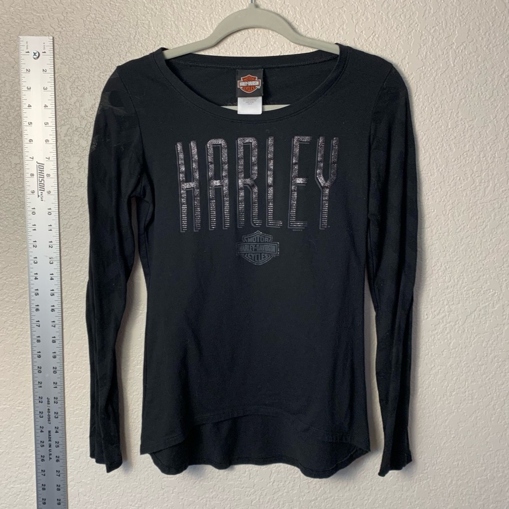 Harley-Davidson Black and Orange Logo Tee